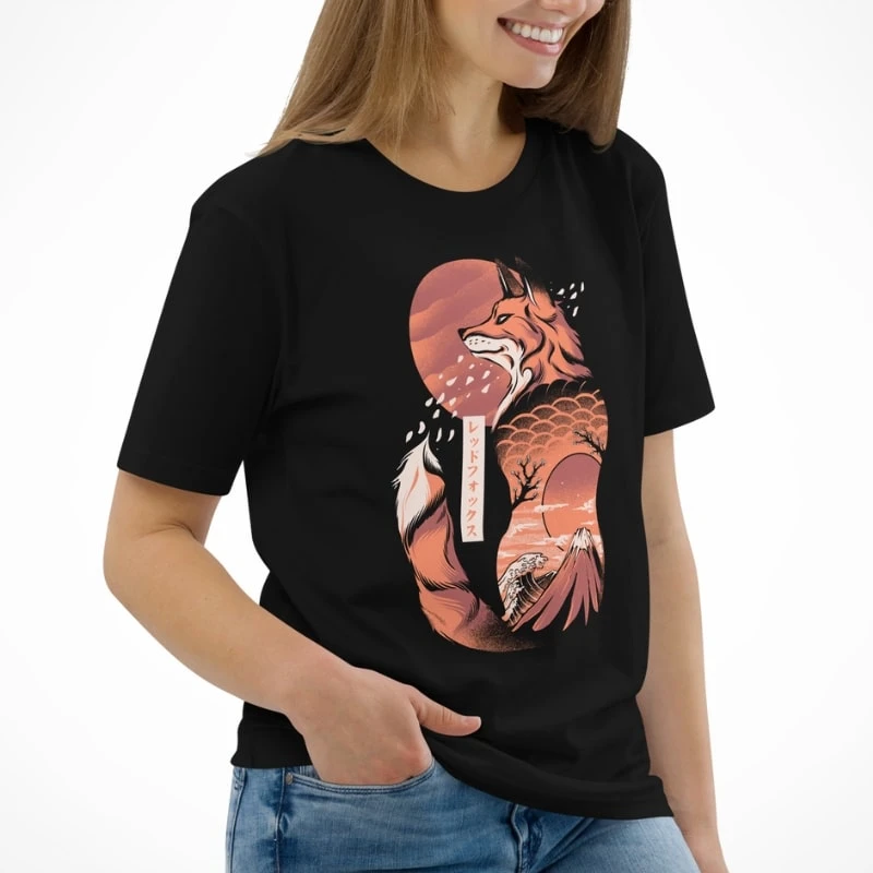 Japanese Style T-Shirt - Fox 4 Japanese Style T-Shirt - Fox - Image 4