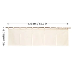 Japanese Noren Curtain Short - Beige 15 Japanese Noren Curtain Short - Beige -Nippon Life Market 140 min