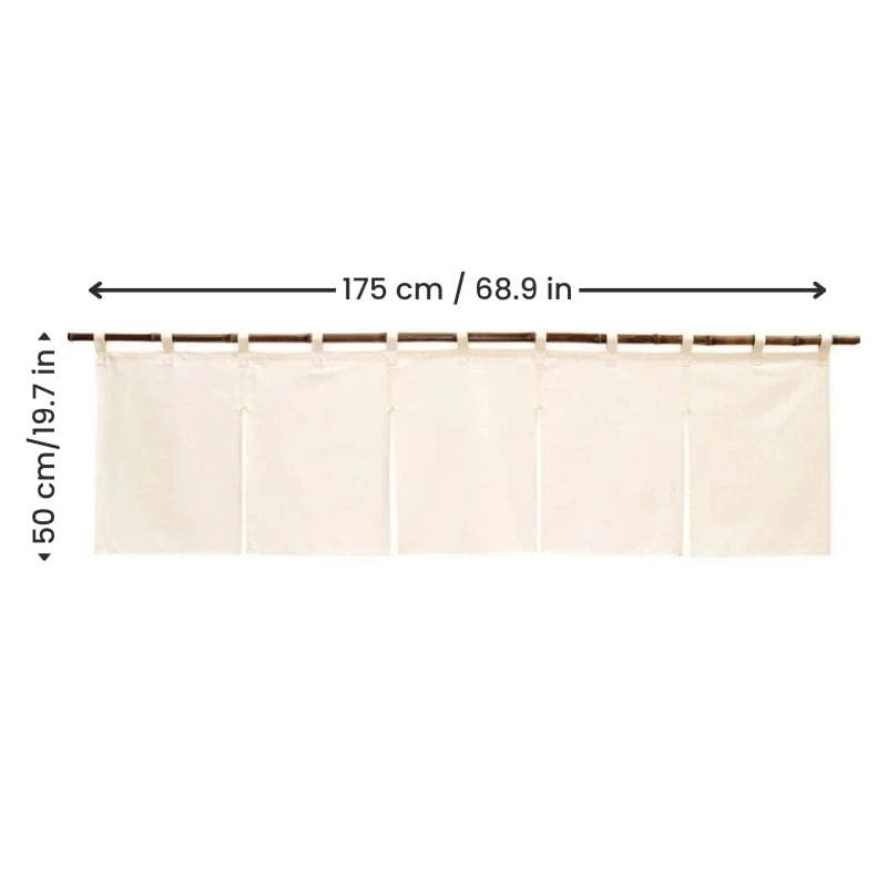 Japanese Noren Curtain Short - Beige 8 Japanese Noren Curtain Short - Beige - Image 8