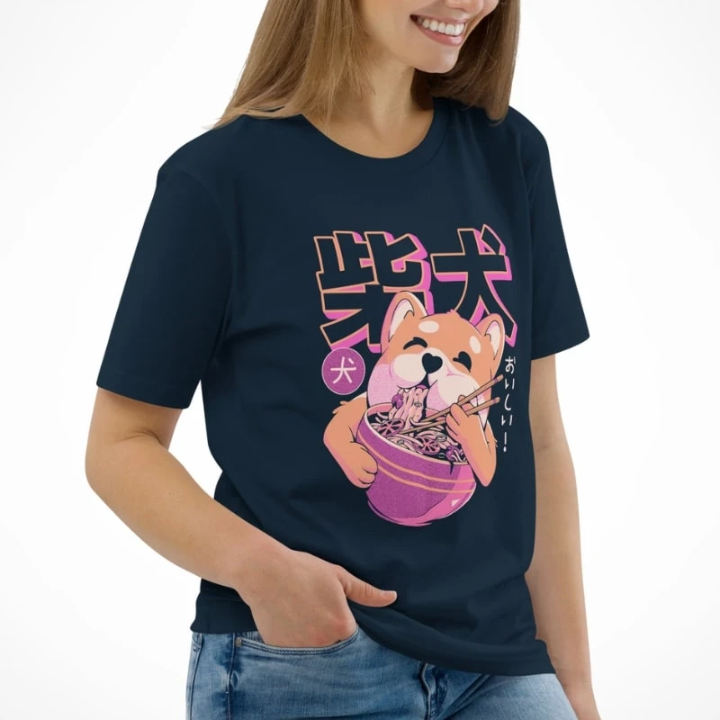 Japanese Graphic T-Shirt - Shiba Noodle 4 Japanese Graphic T-Shirt - Shiba Noodle - Image 4