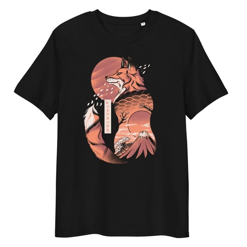 Japanese Style T-Shirt - Fox 1 Japanese Style T-Shirt - Fox