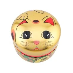 Metal Tea Box - Golden Maneki Neko -Nippon Life Market 21 min