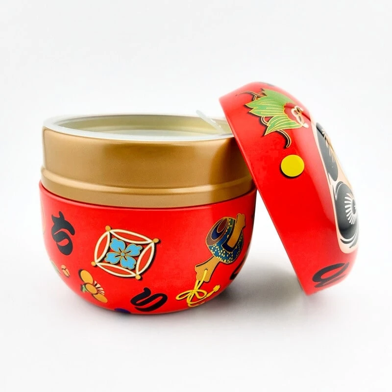 Metal Tea Box - Red Daruma 3 Metal Tea Box - Red Daruma - Image 3