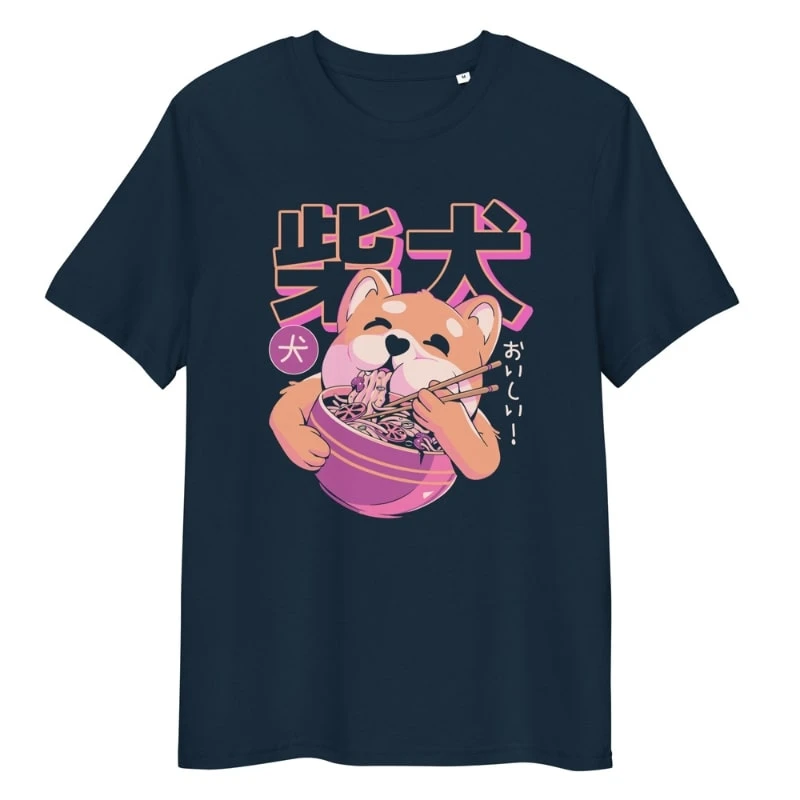 Japanese Graphic T-Shirt - Shiba Noodle 1 Japanese Graphic T-Shirt - Shiba Noodle
