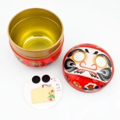 Metal Tea Box - Red Daruma 12 Metal Tea Box - Red Daruma -Nippon Life Market 26 min