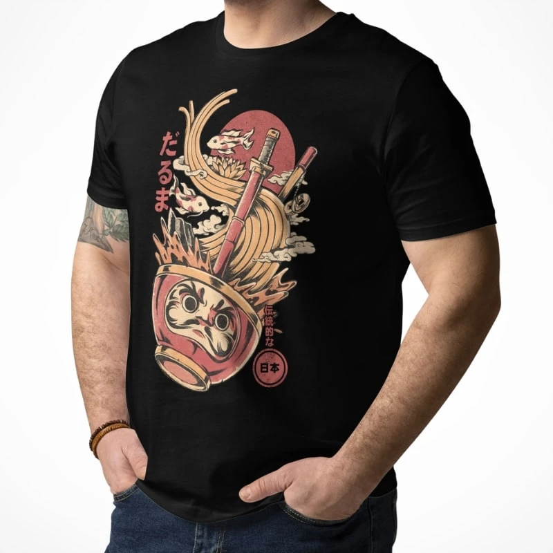 T-Shirt Japanese Style - Daruma Ramen 3 T-Shirt Japanese Style - Daruma Ramen - Image 3