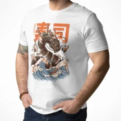 Japanese Graphic T-Shirt - Sushi Dragon -Nippon Life Market 48 min 0848ca6d c640 4038 8f95 4e1a4189ec2f