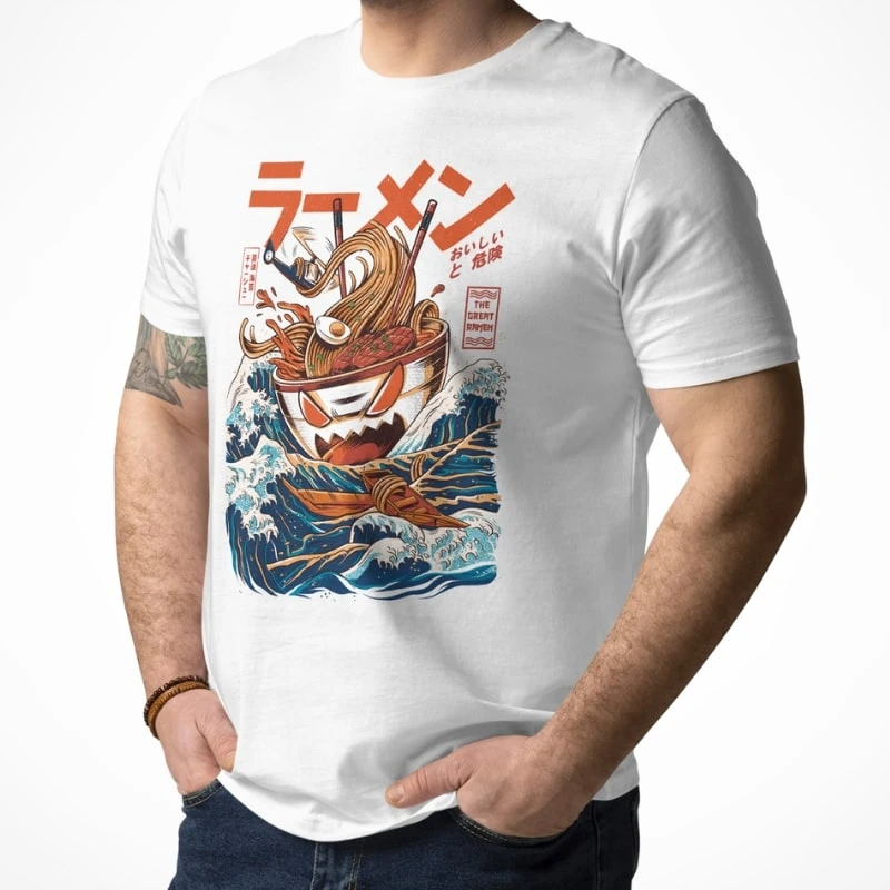 Japanese T-Shirt - The Great Ramen Off Kanagawa 3 Japanese T-Shirt - The Great Ramen Off Kanagawa - Image 3