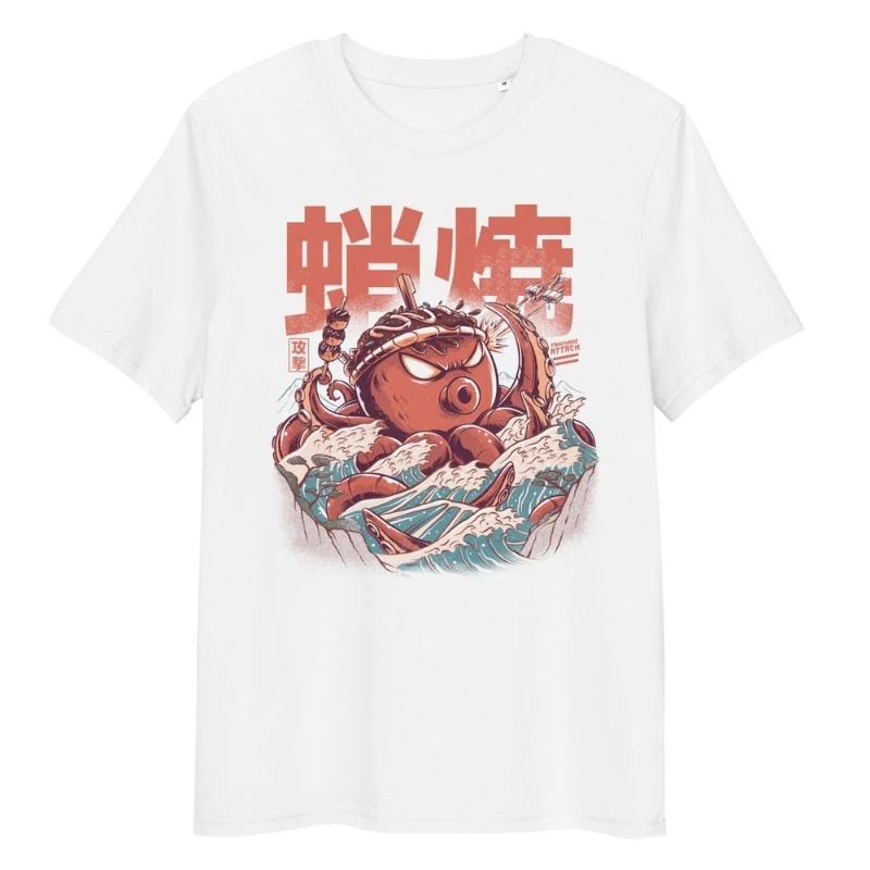Japanese Tee Shirt - Takoyaki Attack 1 Japanese Tee Shirt - Takoyaki Attack