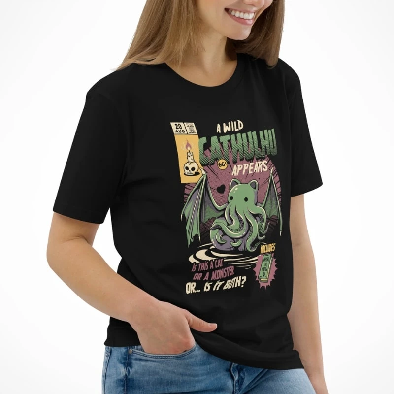 Japanese T-Shirt - Cathulhu 4 Japanese T-Shirt - Cathulhu - Image 4