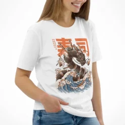 Japanese Graphic T-Shirt - Sushi Dragon -Nippon Life Market 7 min b7ba56f4 cda9 497d b735 7a9157d781d4