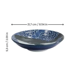 Japanese Soup Plate - Whale -Nippon Life Market AssietteJaponaiseCreuseBaleine min