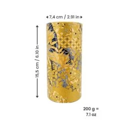 Golden Washi Japanese Tea Caddy -Nippon Life Market BoiteaTheJaponaiseWashiDore min