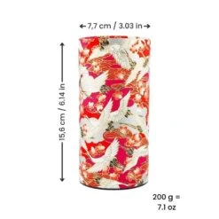 Washi Tea Canister - Tsuru -Nippon Life Market BoiteaTheJaponaiseWashiTsuru min