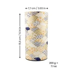 Washi Tea Canister - Yuzen -Nippon Life Market BoiteaTheJaponaiseYuzenWashi min
