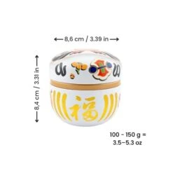 Metal Tea Box - White Daruma -Nippon Life Market BoiteaTheMetalDarumaBlanc min c568be01 ca2d 4acb 8d5d 38be592d3b21