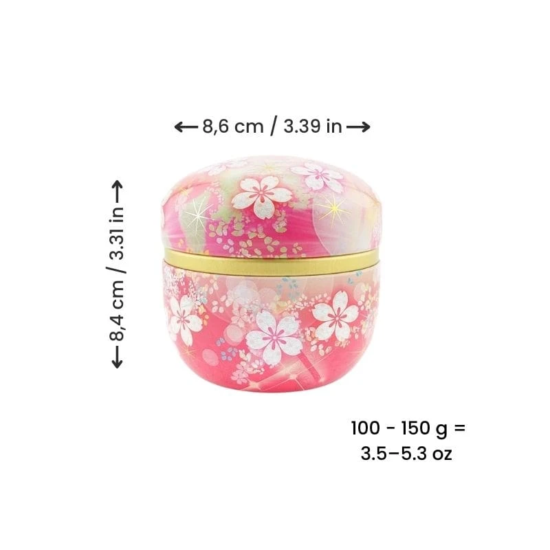 Pink Flowered Metal Tea Caddy 8 Pink Flowered Metal Tea Caddy - Image 8