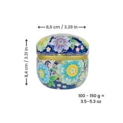 Blue Metal Japanese Tea Box 9 Blue Metal Japanese Tea Box -Nippon Life Market BoiteaTheMetalJaponBleu min