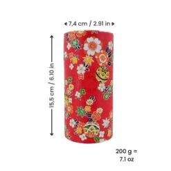 Japanese Tea Box Washi Paper - Red -Nippon Life Market BoiteaThePapierWashiRouge min