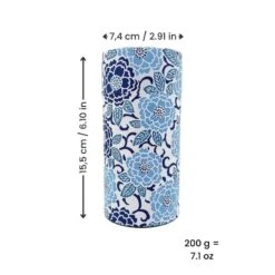 Japanese Tea Box Washi Paper - Blue 13 Japanese Tea Box Washi Paper - Blue -Nippon Life Market BoiteaTheWashiBleu min