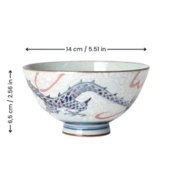 Japanese Ceramic Bowl - Dragon -Nippon Life Market BolJaponaisCeramiqueDragon min