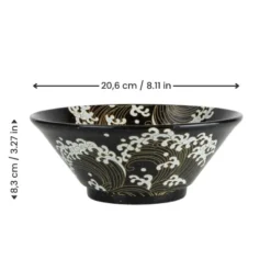 Japanese Ramen Bowl - Wave -Nippon Life Market BolaRamenJaponaisVague min