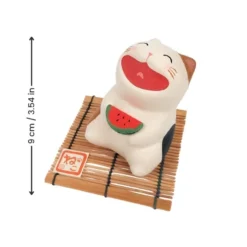 Smiling Cat Figurine 7 Smiling Cat Figurine -Nippon Life Market FigurineJaponaiseChatRieur min