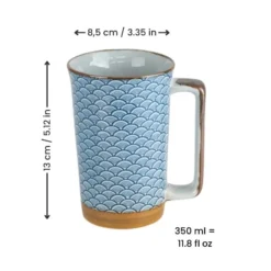 Large Japanese Mug - Seigaiha -Nippon Life Market GrandMugJaponaisSeigaiha min