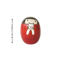 Kokeshi Neko - Red -Nippon Life Market KokeshiNekoRouge min