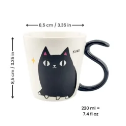 Black Cat Mug - Neko Kuro -Nippon Life Market MugChatNekoKuro min
