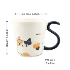 Funny Cat Mug - Neko Mike -Nippon Life Market MugChatNekoMike min