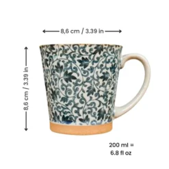 Japanese Ceramic Mug - Blue 9 Japanese Ceramic Mug - Blue -Nippon Life Market MugJaponaisCeramiqueBleu min