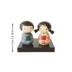 Kokeshi Dolls - Friendship -Nippon Life Market PoupeesKokeshiAmitie min