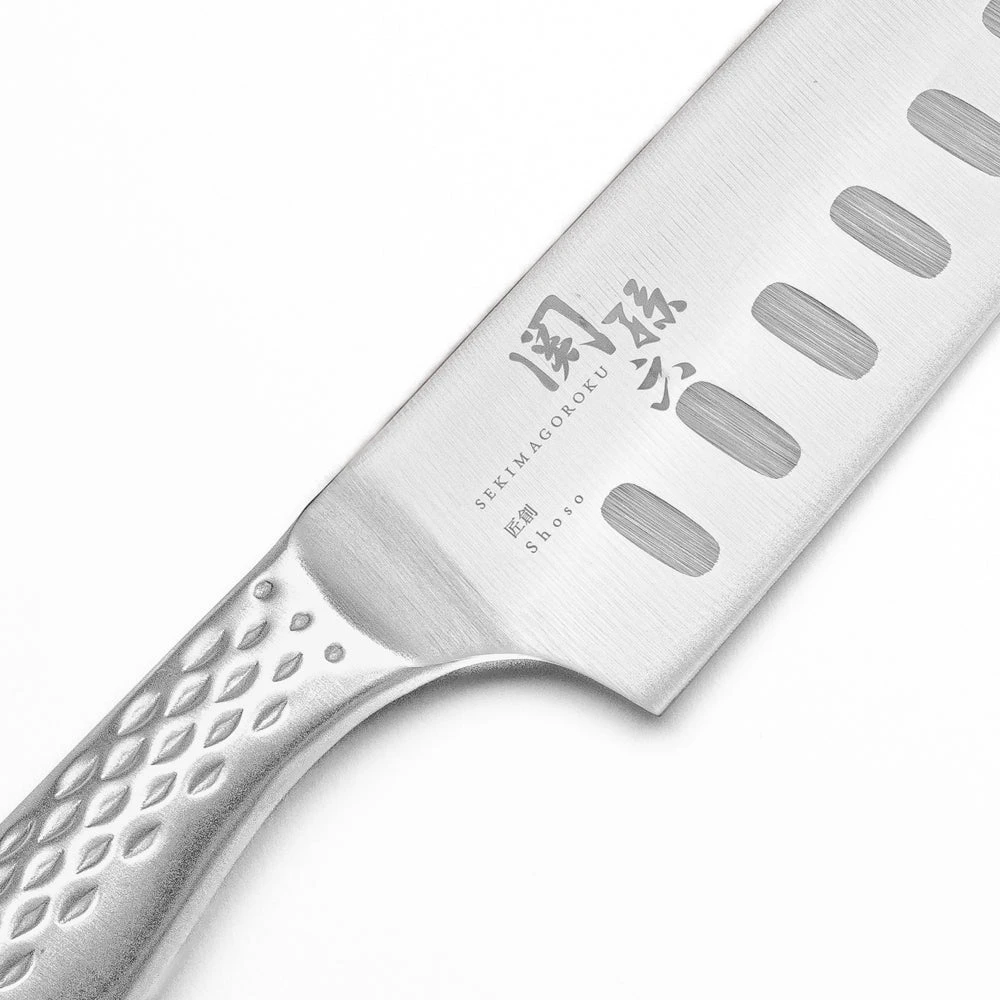 Seki Magoroku Shoso Santoku Knife – 6.5 In - Granton Edge 3 Seki Magoroku Shoso Santoku Knife – 6.5 In - Granton Edge - Image 3