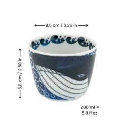 Japanese Soba Cup - Whale -Nippon Life Market TasseJaponaiseSobaBaleine min