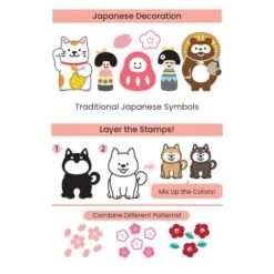 Clear Stamps - Japanese Fuku 9 Clear Stamps - Japanese Fuku -Nippon Life Market UDJ PAPET212 min