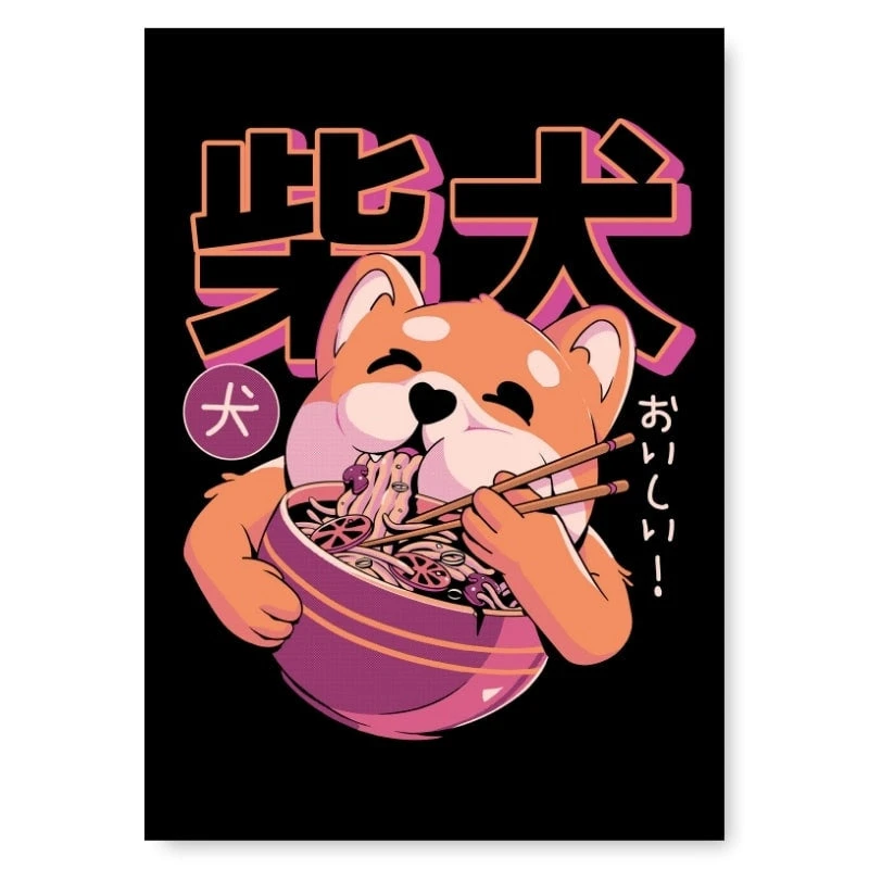 Japanese Poster - Shiba Noodle 1 Japanese Poster - Shiba Noodle