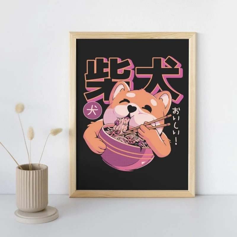 Japanese Poster - Shiba Noodle 2 Japanese Poster - Shiba Noodle - Image 2
