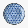 Blue Japanese Plate - Asanoha