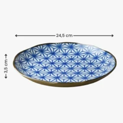 Blue Japanese Plate - Asanoha 11 Blue Japanese Plate - Asanoha -Nippon Life Market assiette japonaise asanoha 843