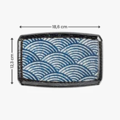 Japanese Rectangular Plate - Nami -Nippon Life Market assiette japonaise rectangulaire nami 217