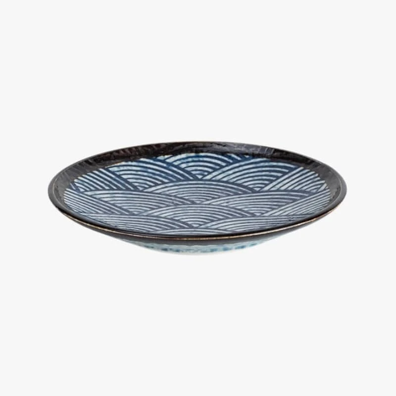 Japanese Round Plate - Nami 2 Japanese Round Plate - Nami - Image 2