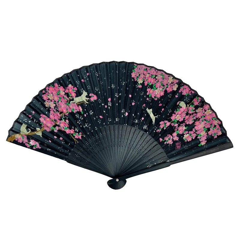 Black Sakura Japanese Fan 1 Black Sakura Japanese Fan