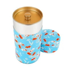 Washi Tea Canister - Kingyo -Nippon Life Market boite a the japonaise washi kingyo 193