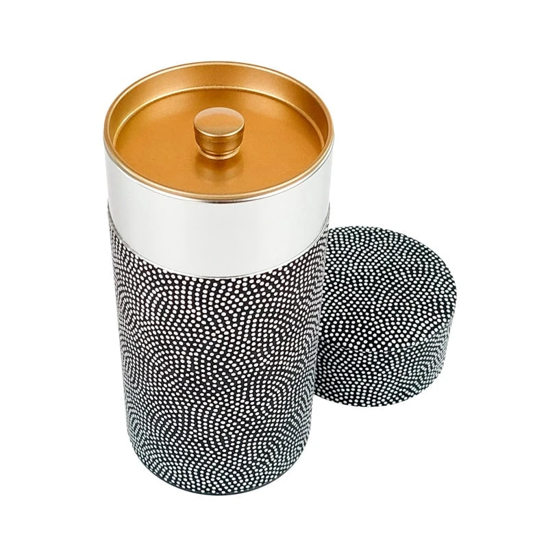 Washi Tea Canister - Same Komon 3 Washi Tea Canister - Same Komon - Image 3