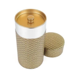 Washi Tea Canister - Seigaiha -Nippon Life Market boite a the japonaise washi seigaiha 747