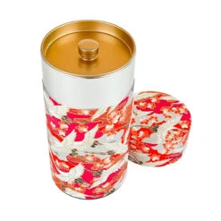 Washi Tea Canister - Tsuru -Nippon Life Market boite a the japonaise washi tsuru 742
