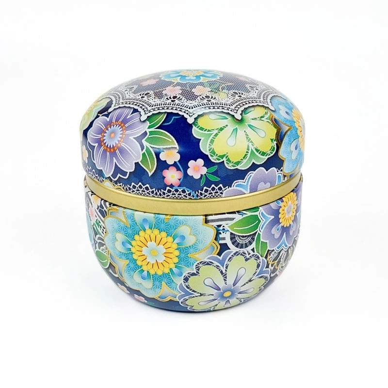 Blue Metal Japanese Tea Box 4 Blue Metal Japanese Tea Box - Image 4