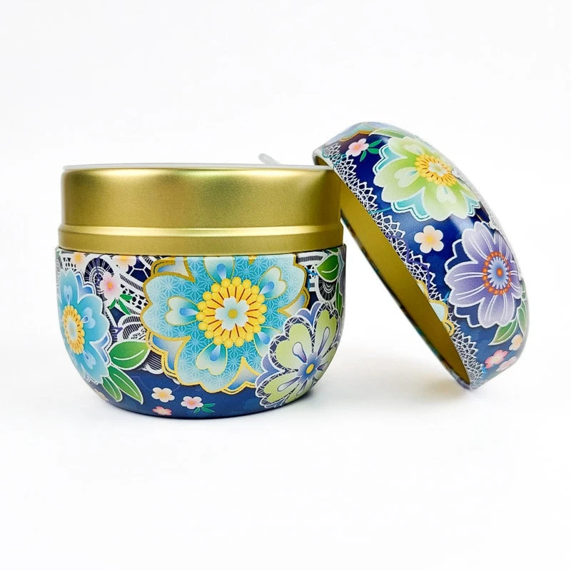 Blue Metal Japanese Tea Box 2 Blue Metal Japanese Tea Box - Image 2