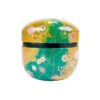 Round Tea Tin - Gold & Green